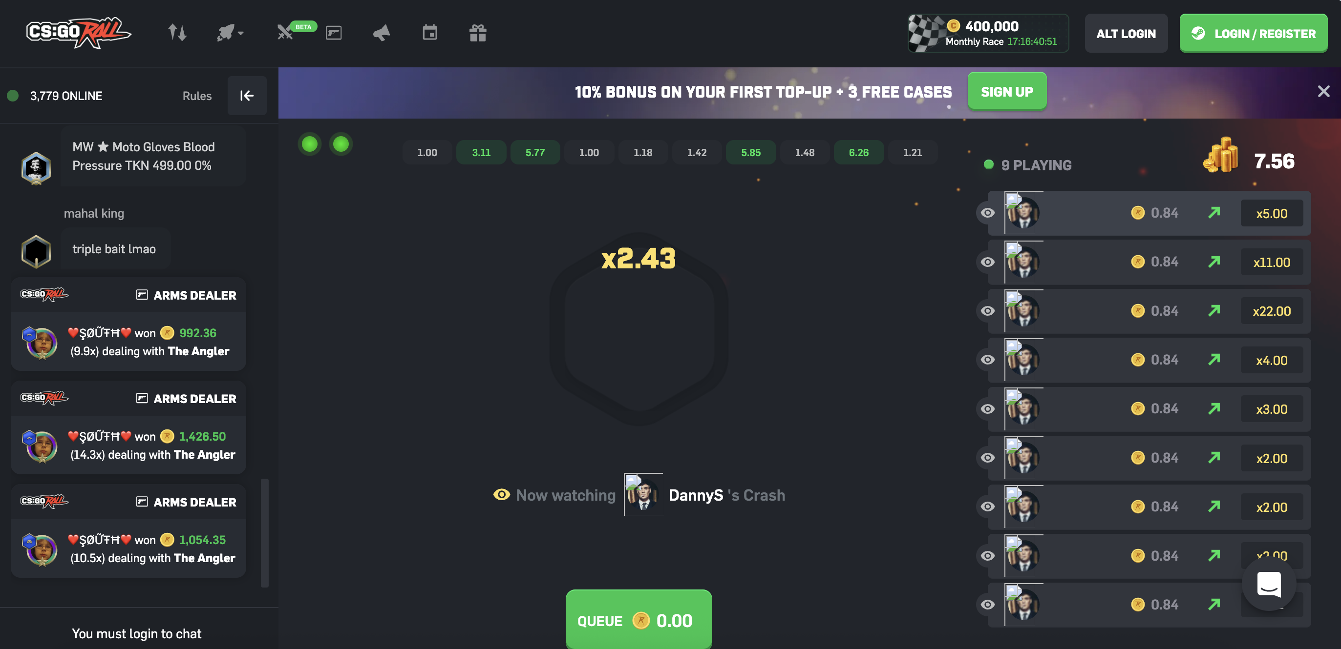 CSGORoll Crash Game
